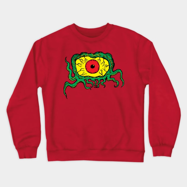 Crawling Eye Monster Crewneck Sweatshirt by jarhumor